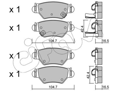 Brake Pad Set, disc brake CIFAM 822-259-0