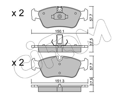 CIFAM 822-260-0 Brake Pad Set, disc brake