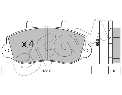 CIFAM 822-264-0 Brake Pad Set, disc brake