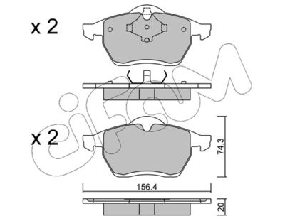 Brake Pad Set, disc brake CIFAM 822-279-0
