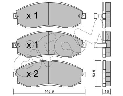 Brake Pad Set, disc brake CIFAM 822-297-0