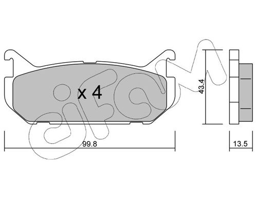 CIFAM 822-303-0 Brake Pad Set, disc brake