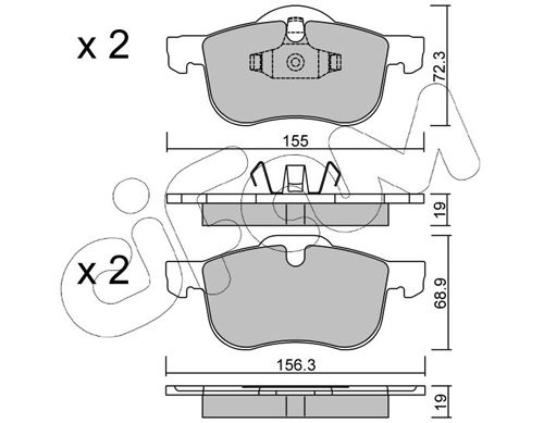 CIFAM 822-309-0 Brake Pad Set, disc brake