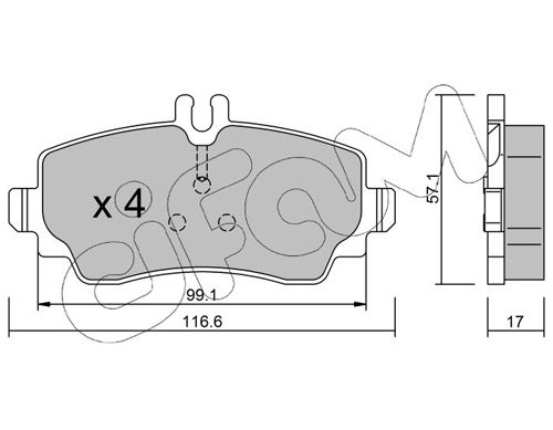CIFAM 822-310-0 Brake Pad Set, disc brake