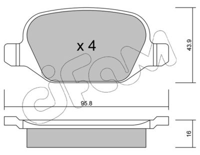 Brake Pad Set, disc brake CIFAM 822-324-1