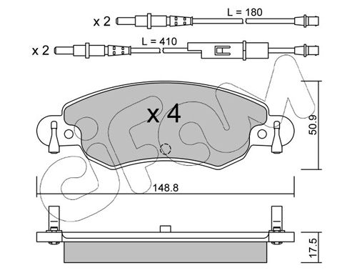 CIFAM 822-330-0 Brake Pad Set, disc brake