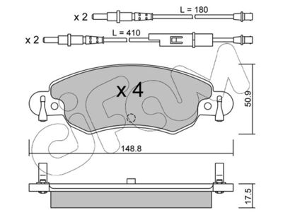 Brake Pad Set, disc brake CIFAM 822-330-0