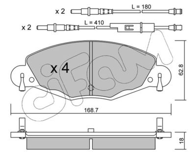 Brake Pad Set, disc brake CIFAM 822-332-0
