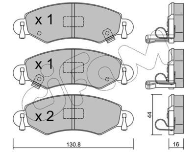 Brake Pad Set, disc brake CIFAM 822-339-0