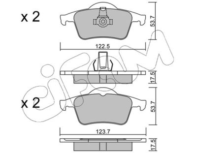 Brake Pad Set, disc brake CIFAM 822-348-0