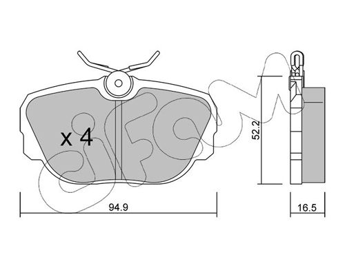 CIFAM 822-351-0 Brake Pad Set, disc brake