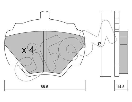 CIFAM 822-353-0 Brake Pad Set, disc brake