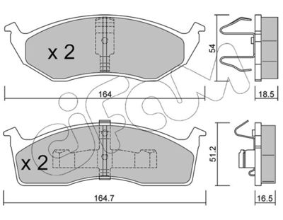 Brake Pad Set, disc brake CIFAM 822-356-0