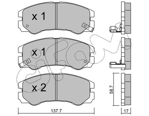 CIFAM 822-357-0 Brake Pad Set, disc brake