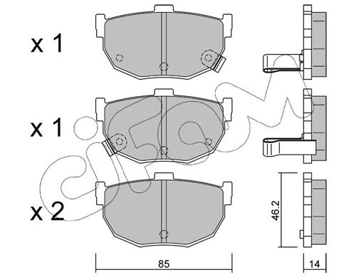 CIFAM 822-362-0 Brake Pad Set, disc brake
