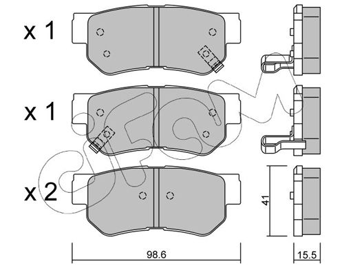 CIFAM 822-365-0 Brake Pad Set, disc brake