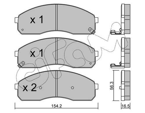 CIFAM 822-374-0 Brake Pad Set, disc brake