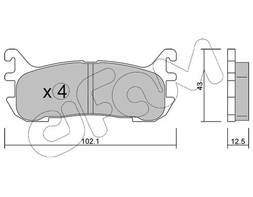CIFAM 822-393-0 Brake Pad Set, disc brake