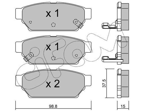 CIFAM 822-396-0 Brake Pad Set, disc brake