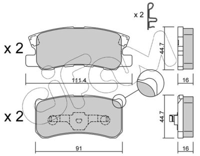 Brake Pad Set, disc brake CIFAM 822-400-1
