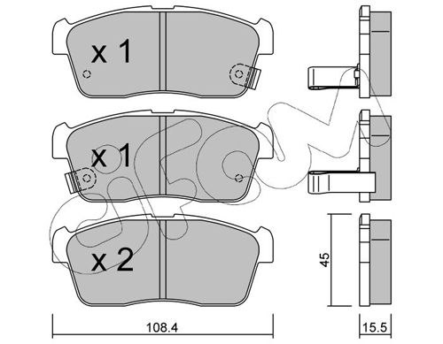CIFAM 822-415-0 Brake Pad Set, disc brake