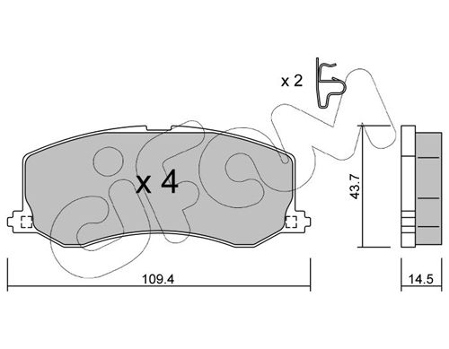CIFAM 822-417-0 Brake Pad Set, disc brake