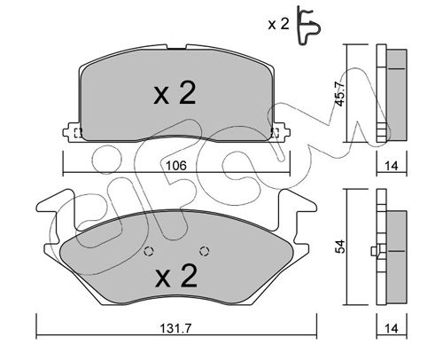 CIFAM 822-422-0 Brake Pad Set, disc brake