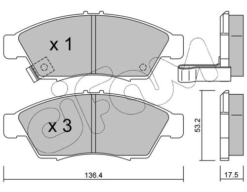 CIFAM 822-437-0 Brake Pad Set, disc brake
