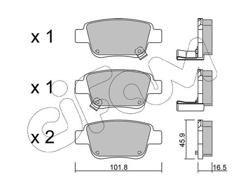 CIFAM 822-451-0 Brake Pad Set, disc brake