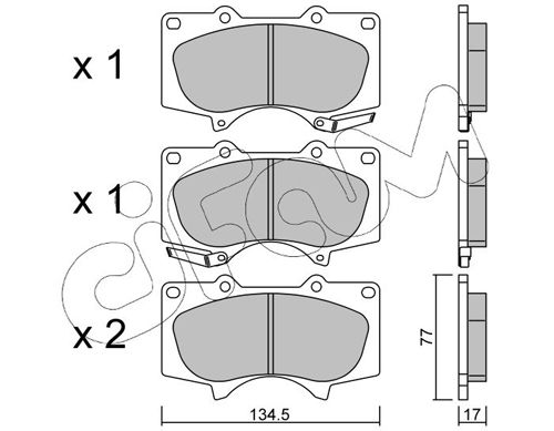 CIFAM 822-454-0 Brake Pad Set, disc brake
