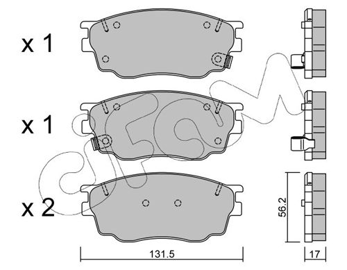 CIFAM 822-475-0 Brake Pad Set, disc brake