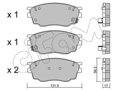 Brake Pad Set, disc brake CIFAM 822-475-0