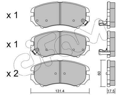 Brake Pad Set, disc brake CIFAM 822-503-0