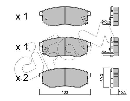 CIFAM 822-514-0 Brake Pad Set, disc brake