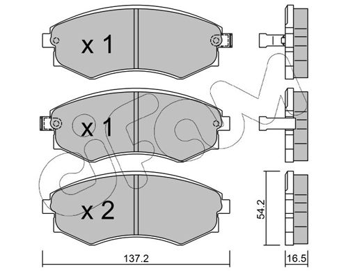 CIFAM 822-518-0 Brake Pad Set, disc brake