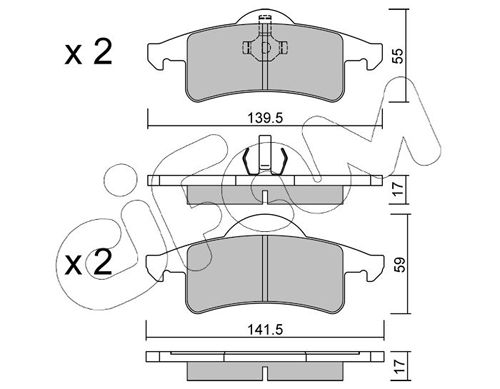 CIFAM 822-526-0 Brake Pad Set, disc brake