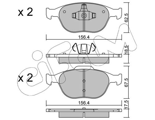 CIFAM 822-533-0 Brake Pad Set, disc brake