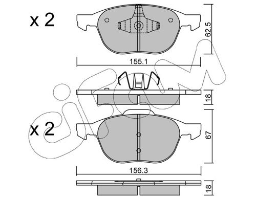 CIFAM 822-534-0 Brake Pad Set, disc brake