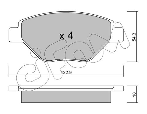 CIFAM 822-543-0 Brake Pad Set, disc brake