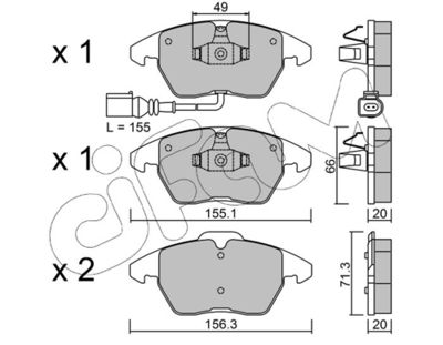 Brake Pad Set, disc brake CIFAM 822-548-0