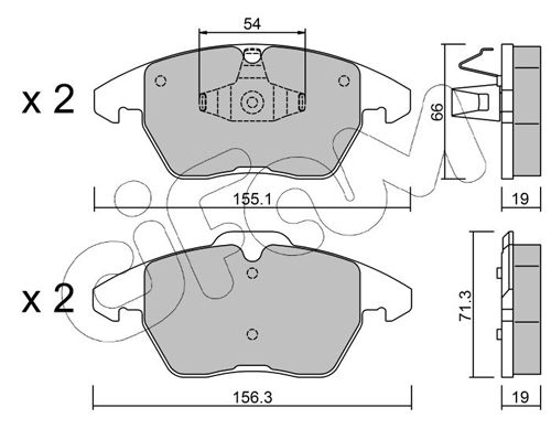 CIFAM 822-548-1 Brake Pad Set, disc brake