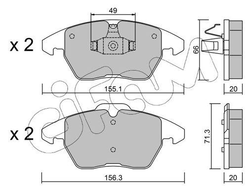 CIFAM 822-548-2 Brake Pad Set, disc brake