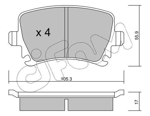 CIFAM 822-553-0 Brake Pad Set, disc brake