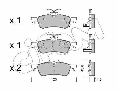 CIFAM 822-556-1 Brake Pad Set, disc brake