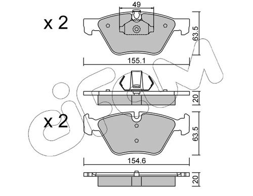 CIFAM 822-557-0 Brake Pad Set, disc brake