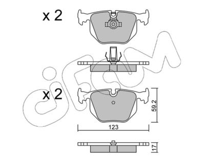 Brake Pad Set, disc brake CIFAM 822-560-0