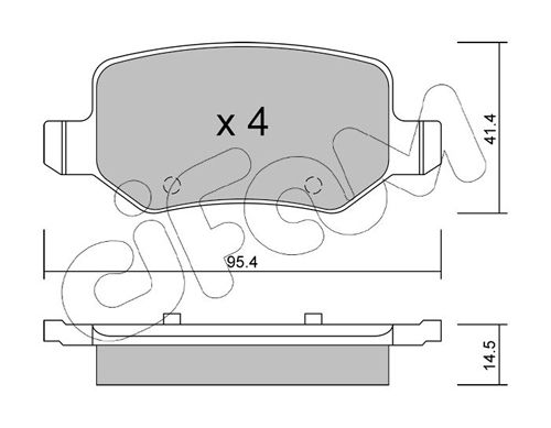 CIFAM 822-565-0 Brake Pad Set, disc brake