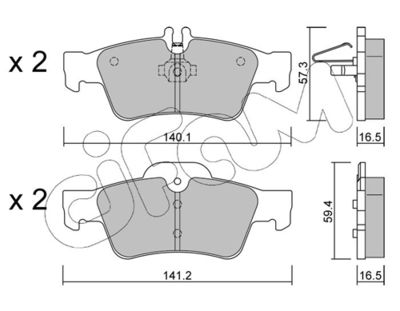 Brake Pad Set, disc brake CIFAM 822-568-0