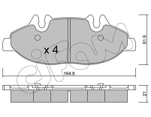 CIFAM 822-575-0 Brake Pad Set, disc brake