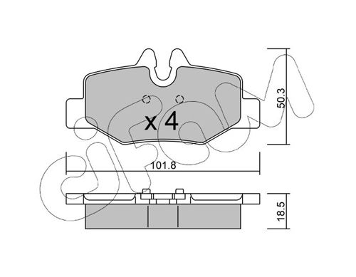CIFAM 822-576-0 Brake Pad Set, disc brake